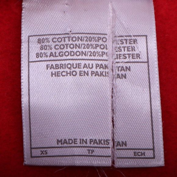 Nike V Neck Embroidered Logo Red Sweatshirt - Picture 4 of 5